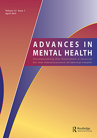 Cover image for Advances in Mental Health, Volume 13, Issue 1, 2015