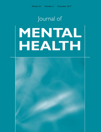 Cover image for Journal of Mental Health, Volume 26, Issue 6, 2017