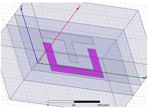 Figure 4. Unit cell for simulation.