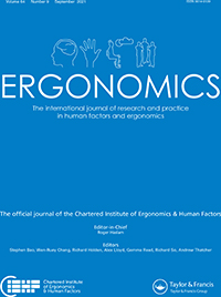Cover image for Ergonomics, Volume 64, Issue 9, 2021
