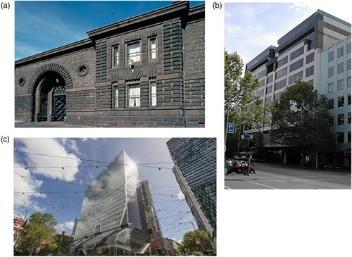 Figure 2. Facades of three building types. Image source: RMIT University.