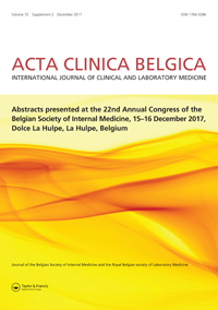 Cover image for Acta Clinica Belgica, Volume 72, Issue sup2, 2017