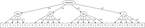Figure 3 Confirmatory factor analysis of the Arabic NMP-Q.