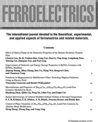 Cover image for Ferroelectrics, Volume 510, Issue 1, 2017