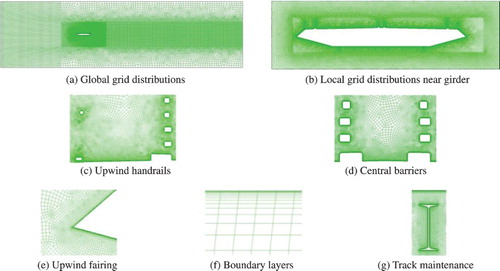 Figure 2. Grid distributions in meshing scheme G2.