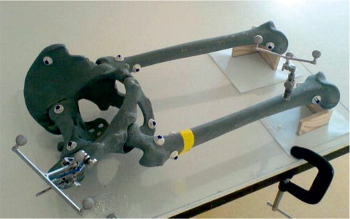 Figure 1. Sawbone model test bench set-up.