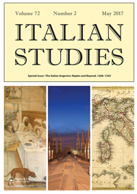Cover image for Italian Studies, Volume 72, Issue 2, 2017