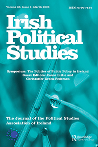 Cover image for Irish Political Studies, Volume 38, Issue 1, 2023