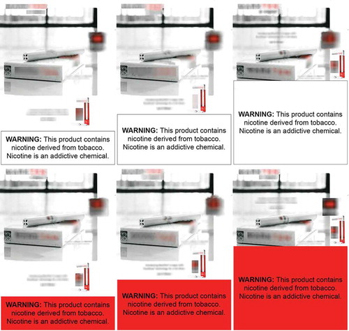 Figure 1. Example study stimuli.Note: Example stimuli from a single brand shown. Branding content visually occluded for publication purposes.