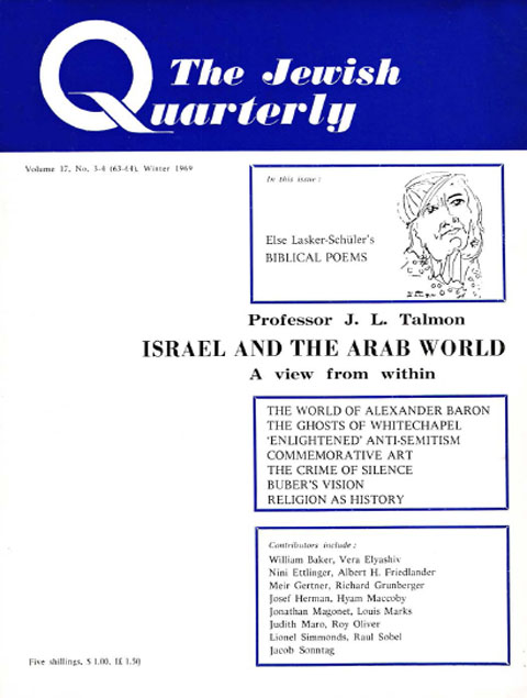 Cover image for Jewish Quarterly, Volume 17, Issue 3-4, 1969