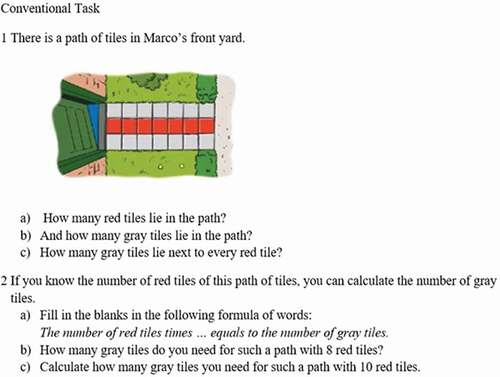 Figure 2. Conventional task.