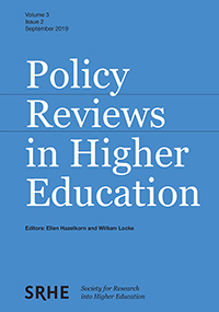 Cover image for Policy Reviews in Higher Education, Volume 3, Issue 2, 2019