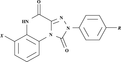 Figure 1 Structure of 2-aryl-1,2,4-triazolo[4,3-a]quinoxaline-1,4-diones.