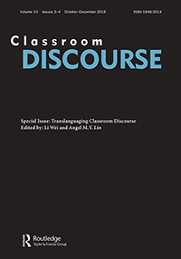 Cover image for Classroom Discourse, Volume 10, Issue 3-4, 2019