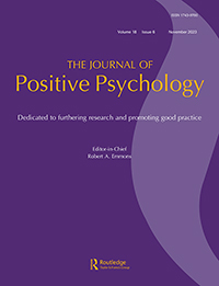 Cover image for The Journal of Positive Psychology, Volume 18, Issue 6, 2023