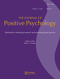 Cover image for The Journal of Positive Psychology, Volume 14, Issue 3, 2019