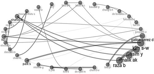 Figure 5. Network map of Co-authorship.