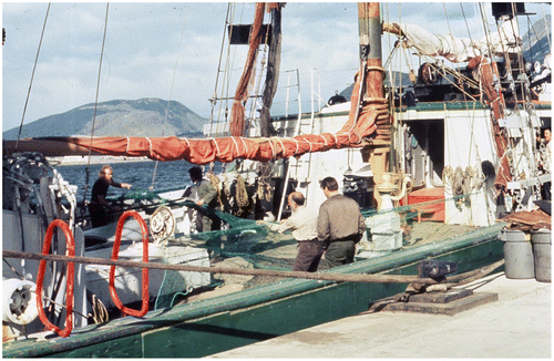 Figure 15. The National Science Foundation vessel Hero that Claire and her teammates took to the Antarctic, here in port at Ushuaia, Argentina, 24 December 1973.