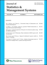 Cover image for Journal of Statistics and Management Systems, Volume 19, Issue 6, 2016