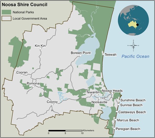 Figure 1. Noosa Shire Council Local Government Area.
