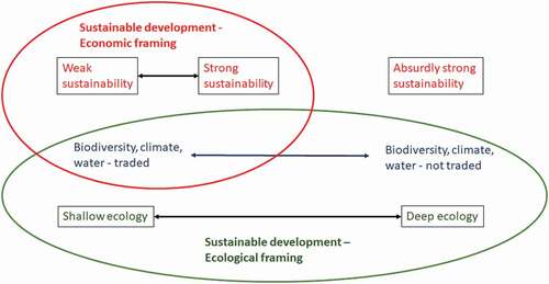 Figure 1. The failure of an economic discourse on sustainable development to protect the environment. Adapted from Bond et al. (Citation2021)