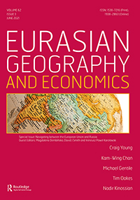 Cover image for Eurasian Geography and Economics, Volume 62, Issue 3, 2021