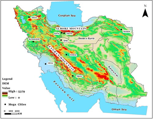 Figure 1. Geography of Iran [Source: compiled by Author].