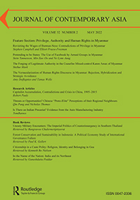 Cover image for Journal of Contemporary Asia, Volume 52, Issue 2, 2022