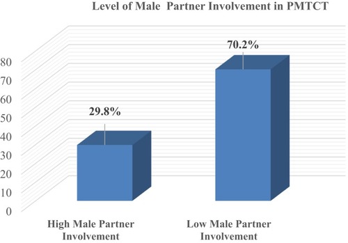 Figure 1 Level of male partner involvement in PMTCT among pregnant mothers who have ANC follow-up.