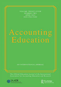 Cover image for Accounting Education, Volume 24, Issue 2, 2015