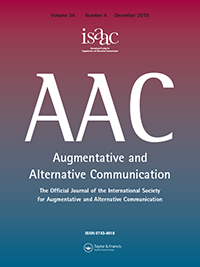 Cover image for Augmentative and Alternative Communication, Volume 34, Issue 4, 2018