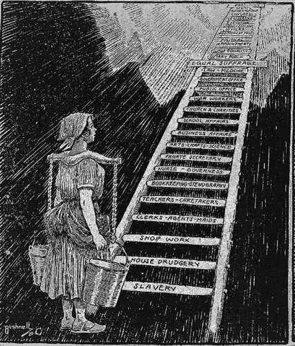 Figure 1. The sky is now her limit. Illustration from The Olean New York Evening Herald. New York (Bushnell Citation1920).