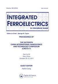 Cover image for Integrated Ferroelectrics, Volume 189, Issue 1, 2018