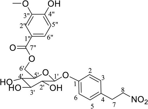 Figure 1. Structure of compound 1 isolated from Trollius chinensis Bunge.