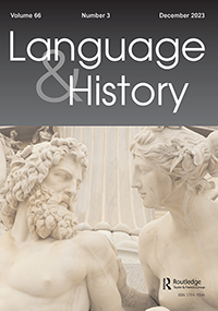 Cover image for Language & History, Volume 66, Issue 3, 2023