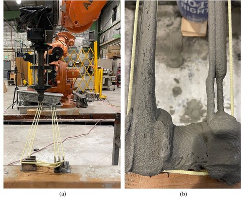 Figure 13. Result of the third iteration: (a) successful dry-run and (b) unsuccessful 3DCP.