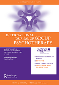 Cover image for International Journal of Group Psychotherapy, Volume 67, Issue 4, 2017