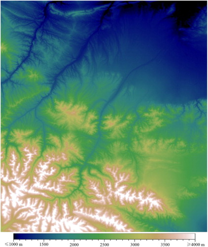 Figure 2. DEM data of the study area.