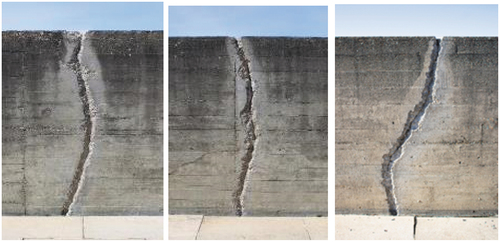 Figure 21. Vertical cracks due to the absence of movement joints after recent conservation by Alvaro Siza (2021).