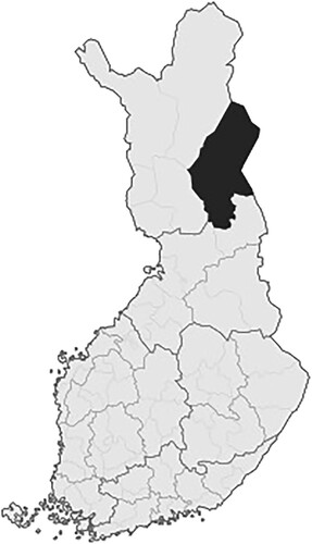 Figure 1. The location of Eastern Lapland.