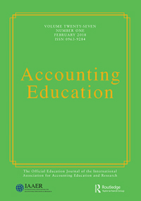 Cover image for Accounting Education, Volume 27, Issue 1, 2018