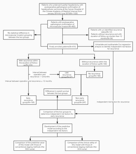 Figure 1 The grouping of enrolled patients and statistic processes.