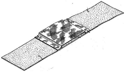 Figure 2. The isometric view of styptic bandage, invented in 1963 to facilitate the stanching of bleeding [Citation144].