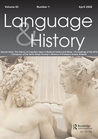 Cover image for Language & History, Volume 63, Issue 1, 2020