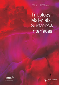 Cover image for Tribology - Materials, Surfaces & Interfaces, Volume 10, Issue 2, 2016