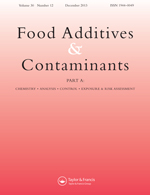Cover image for Food Additives & Contaminants: Part A, Volume 30, Issue 12, 2013