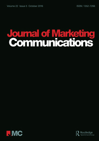 Cover image for Journal of Marketing Communications, Volume 22, Issue 5, 2016