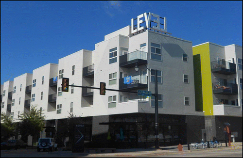 Figure 4. New upscale apartments in Deep Deuce. Photo by Adam A. Payne, 2015.