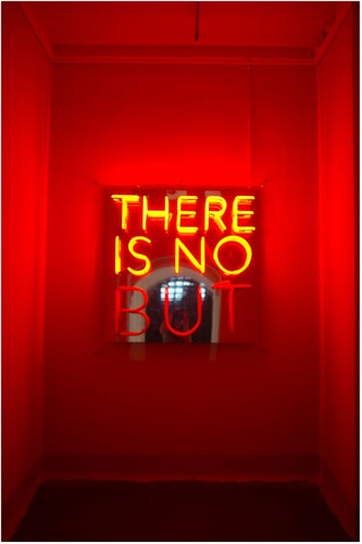 Figure 3. The art installation “There is no but” by Thierry Geoffroy. Photo: Martine Scheen Jahnsen.