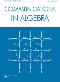 Cover image for Communications in Algebra, Volume 48, Issue 1, 2020